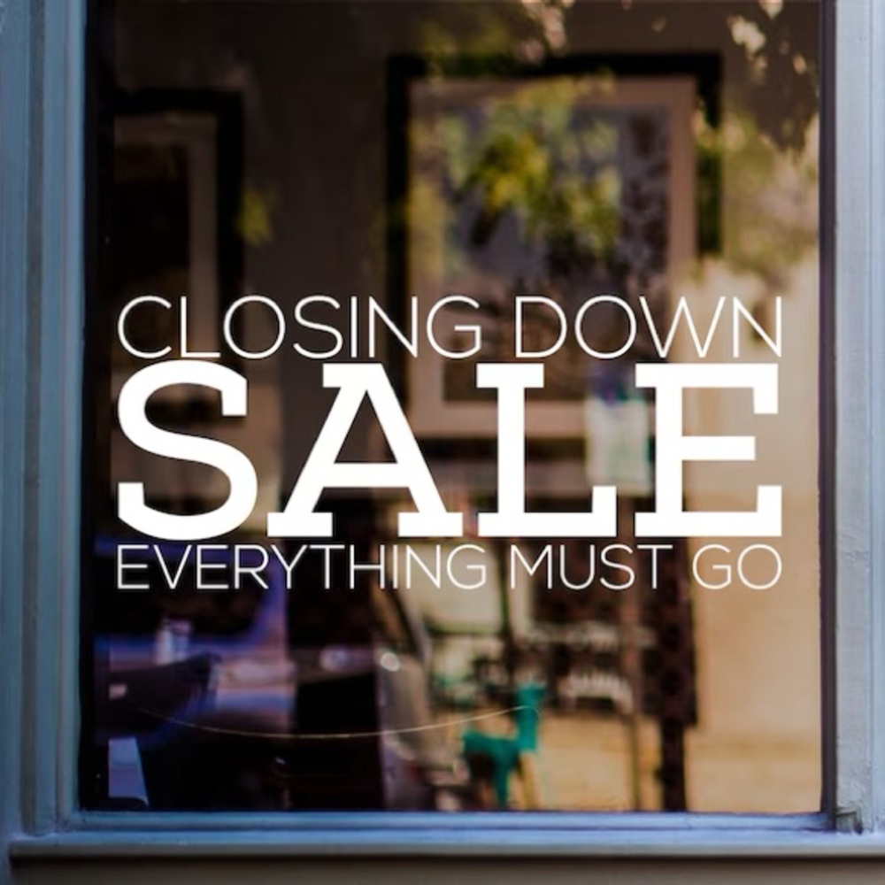Send your offer! Closing store sale!